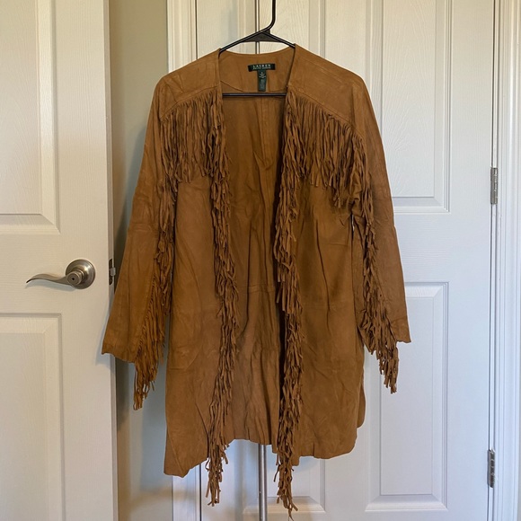 Lauren Ralph Lauren Jackets & Blazers - Lauren RL Fringe Leather Jacket Size 4